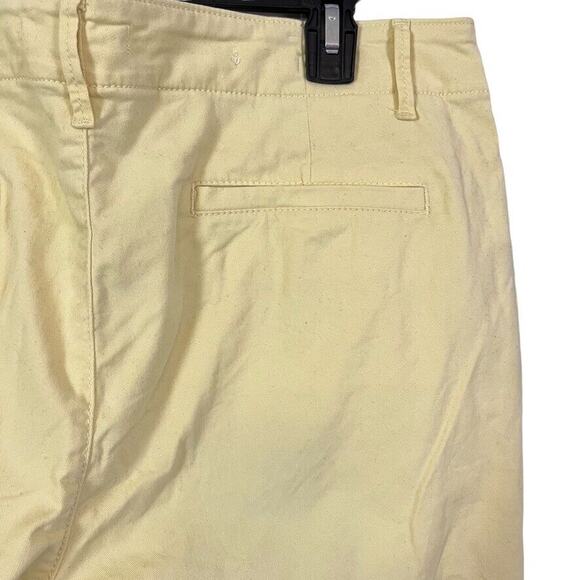 Ann Taylor Loft The Slim Yellow Khaki Stretch Cotton Flat Front Pants Womens 14 - Picture 12 of 16